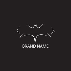 Bat icon template vector