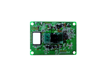 pcb board isolated on transparent white background