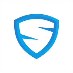 Shield With Letter S logo icon design template