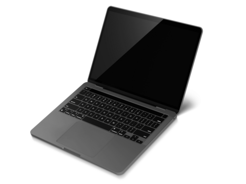 laptop with blank screen. Mock-up of computer monitor. Copyspace ready for design or text