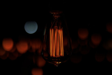 Fototapeta premium Lâmpada de filamento aparente Filament light bulbs