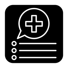 Fototapeta premium Medical App Glyph Icon