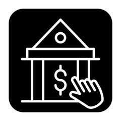 Mobile Banking Glyph Icon