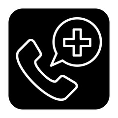 Obraz premium Call Log Glyph Icon