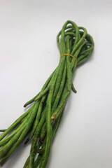 Long bean or cowpea isolated on white background