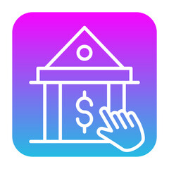 Mobile Banking Glyph Gradient Icon