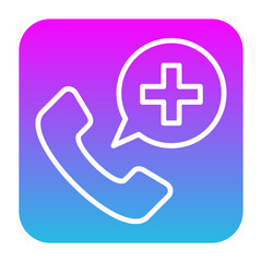 Call Log Glyph Gradient Icon