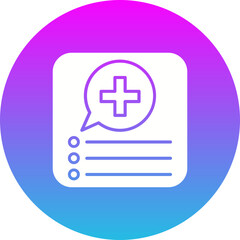 Medical App Gradient Circle Glyph Inverted Icon