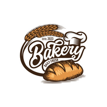 Vintage Retro Bakery Logo Badges And Labels Stock Vector Illustration