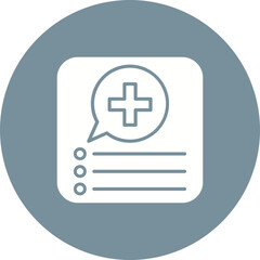 Medical App Multicolor Circle Glyph Inverted Icon