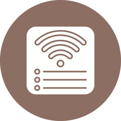 Wifi Connection Multicolor Circle Glyph Inverted Icon