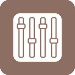 Equalizer Multicolor Round Corner Glyph Inverted Icon