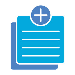 Fototapeta premium Add Notes Glyph Two Color Icon