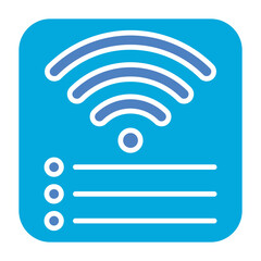 Wifi Connection Glyph Two Color Icon