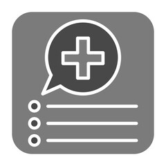 Fototapeta premium Medical App Greyscale Glyph Icon