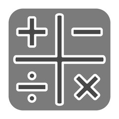Calculator Greyscale Glyph Icon