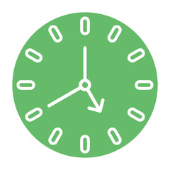 Clock Multicolor Glyph Icon