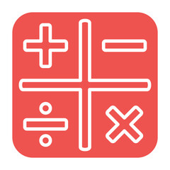 Calculator Multicolor Glyph Icon