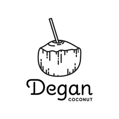 fresh coconut water logo design