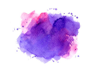 splashes purple watercolor.