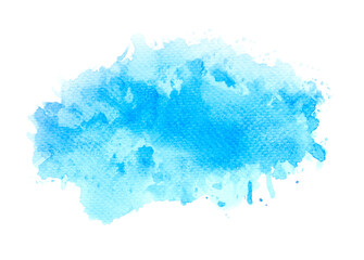 blue watercolor on white.