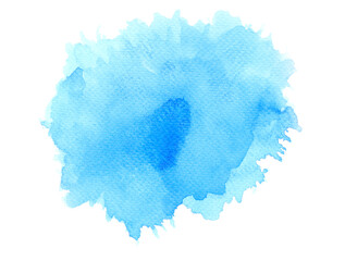 blue watercolor on paper.