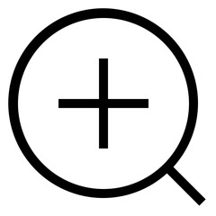 Icon Zoom In With Style Glyph