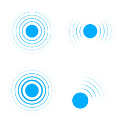 Radar Signal Consentric Icon Set