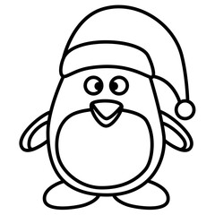 penguin santa claus cartoon