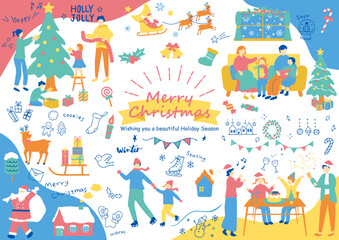 クリスマスを楽しむ人達