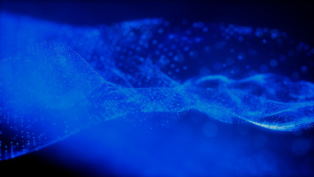 Abstract Medical Technology background. Blue, Innovation Medicine concept. 3D Render.