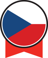 Czech Republic flag, the flag of Czech Republic, vector illustration