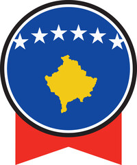 Kosovo flag, the flag of Kosovo, vector illustration