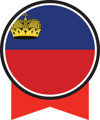 Obraz premium Liechtenstein flag, the flag of Liechtenstein, vector illustration