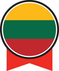 Lithuania flag, the flag of Lithuania, vector illustration