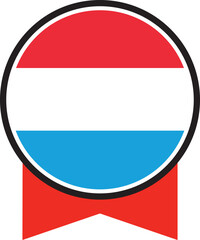 Luxembourg flag, the flag of Luxembourg, vector illustration