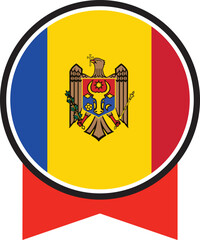 Moldovan flag, the flag of Moldovan, vector illustration