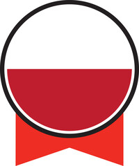 Poland flag, the flag of Poland, vector illustration