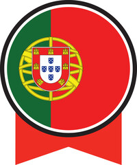 Portuguese flag, the flag of Portuguese, vector illustration