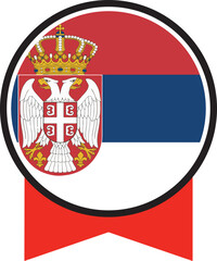 Obraz premium Serbia flag, the flag of Serbia, vector illustration
