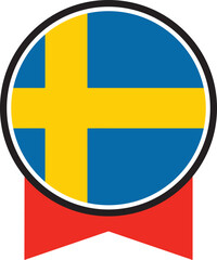 Sweden flag, the flag of Sweden, vector illustration