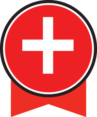 Switzerland flag, the flag of Switzerland, vector illustration