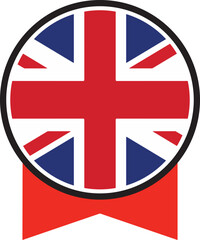 United Kingdom flag, the flag of United Kingdom, vector illustration