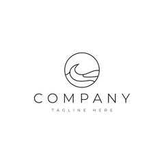 Fototapeta premium creative ocean wave logo design