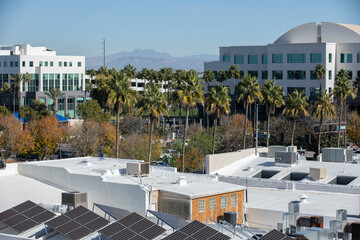 Fototapeta premium Afternoon view of downtown Chandler, Arizona, USA.