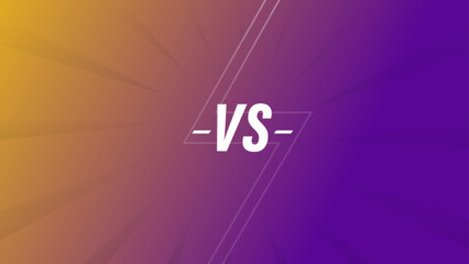Abstract versus vs background design with minimalist comic style