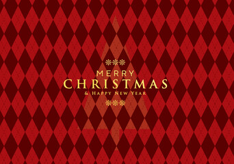 merry christmas and happy newyear with diamond shape patter gradient red background for advertisement brochure template banner website cover product package design presentation vector eps.