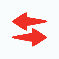 Red arrow icon vector EPS- 10