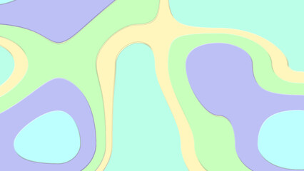 Abstract realistic paper cut decoration textured with wavy layers. Black paper cut background. Cover layout template. Material design concept. Minimalistic design for business presentations, flyers.