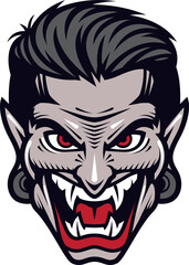 Vampir head mascot